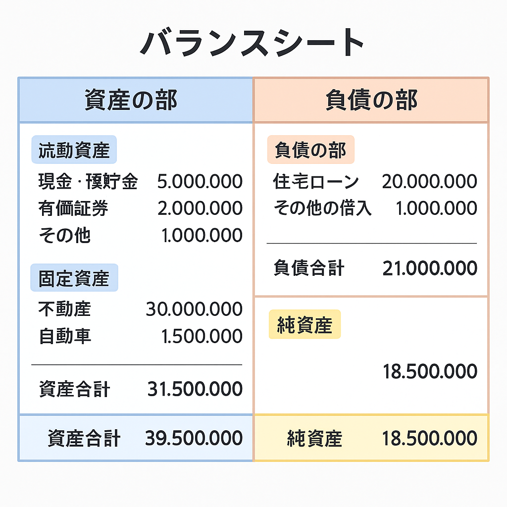 サンプル個人バランスシート