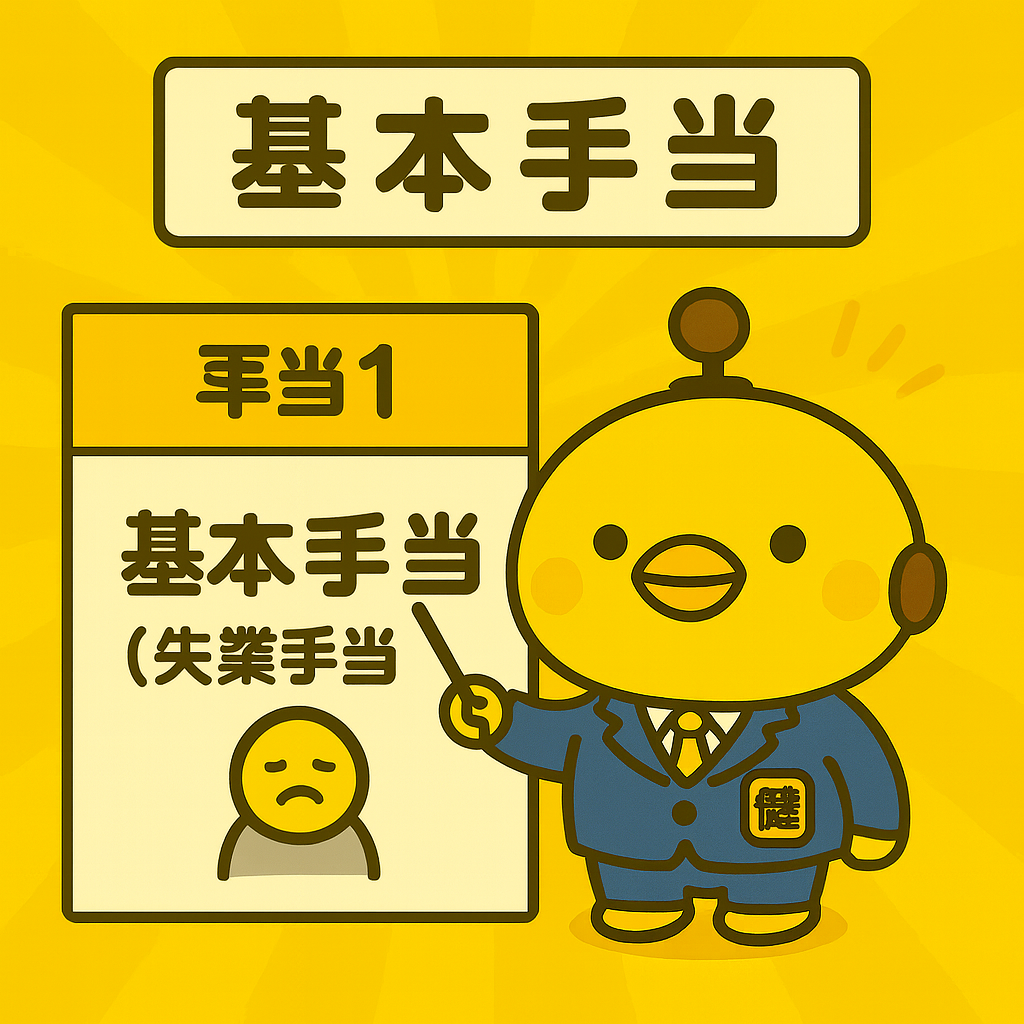 基本手当（失業手当）のイメージ