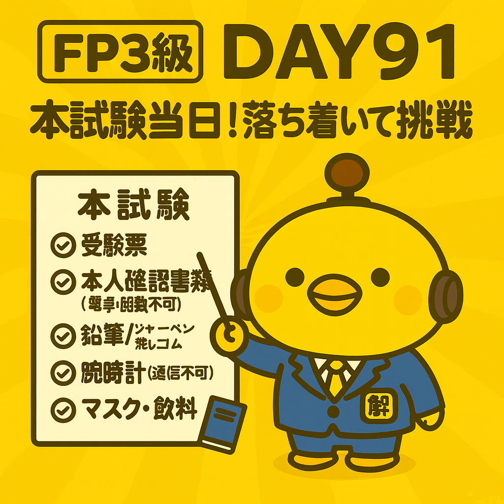 FP3級本試験当日のイメージ