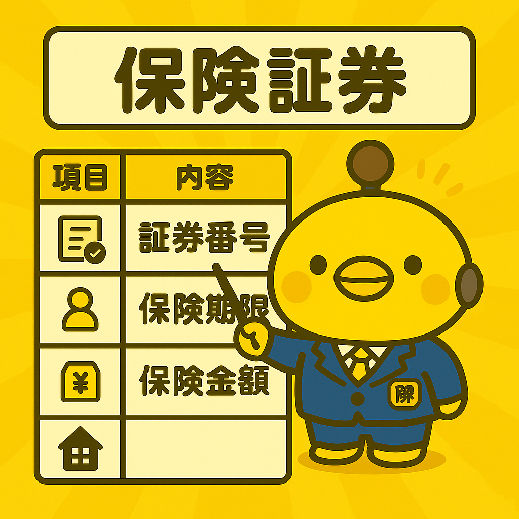 保険証券のイメージ