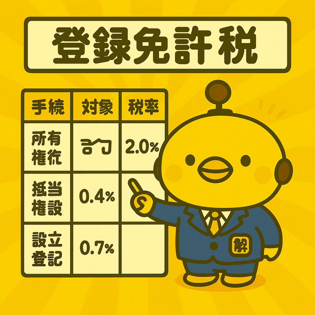 登録免許税のイメージ