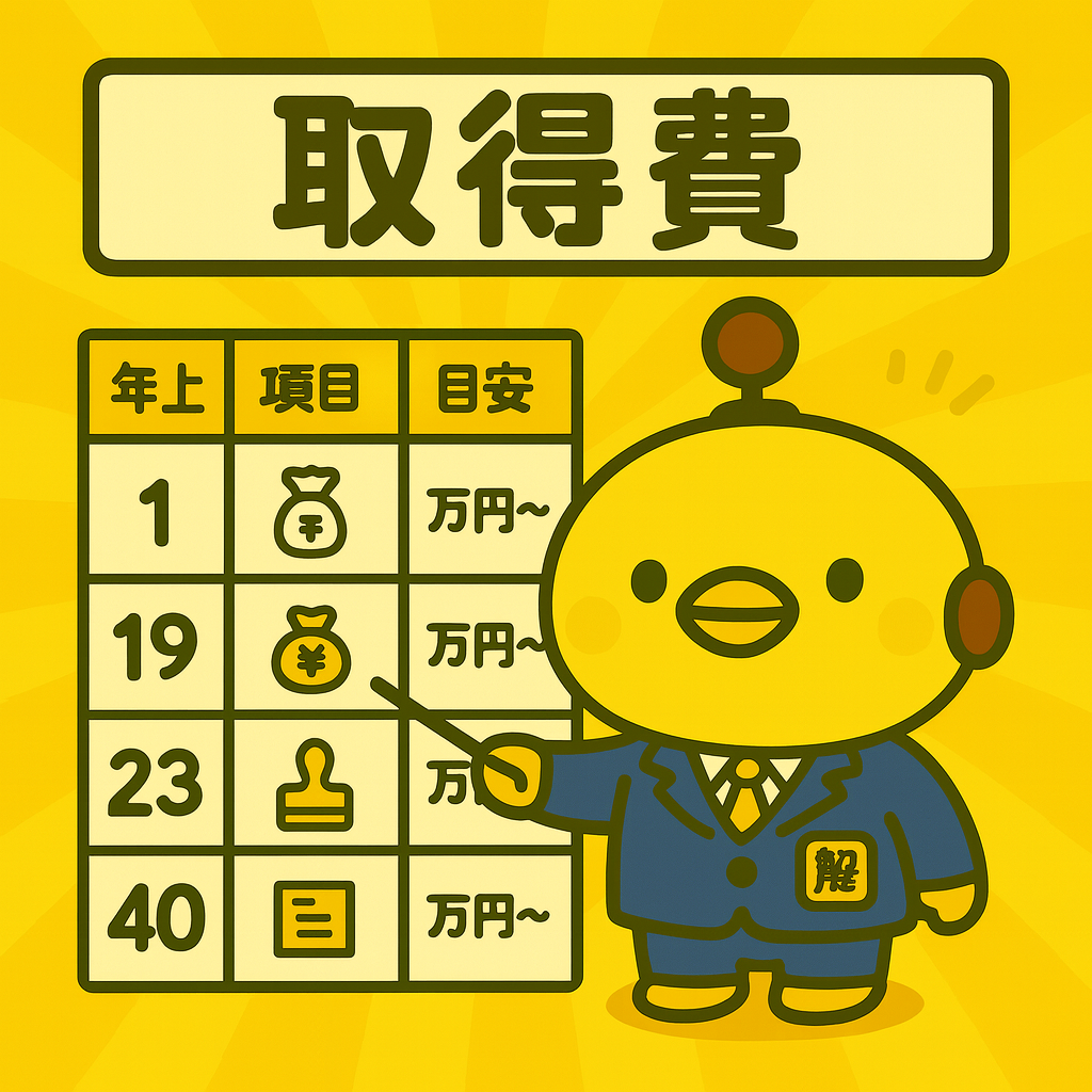 取得費のイメージ