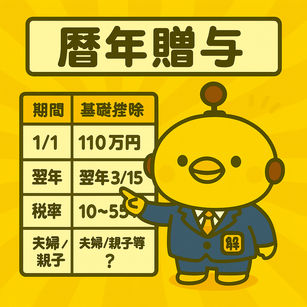 暦年贈与のイメージ