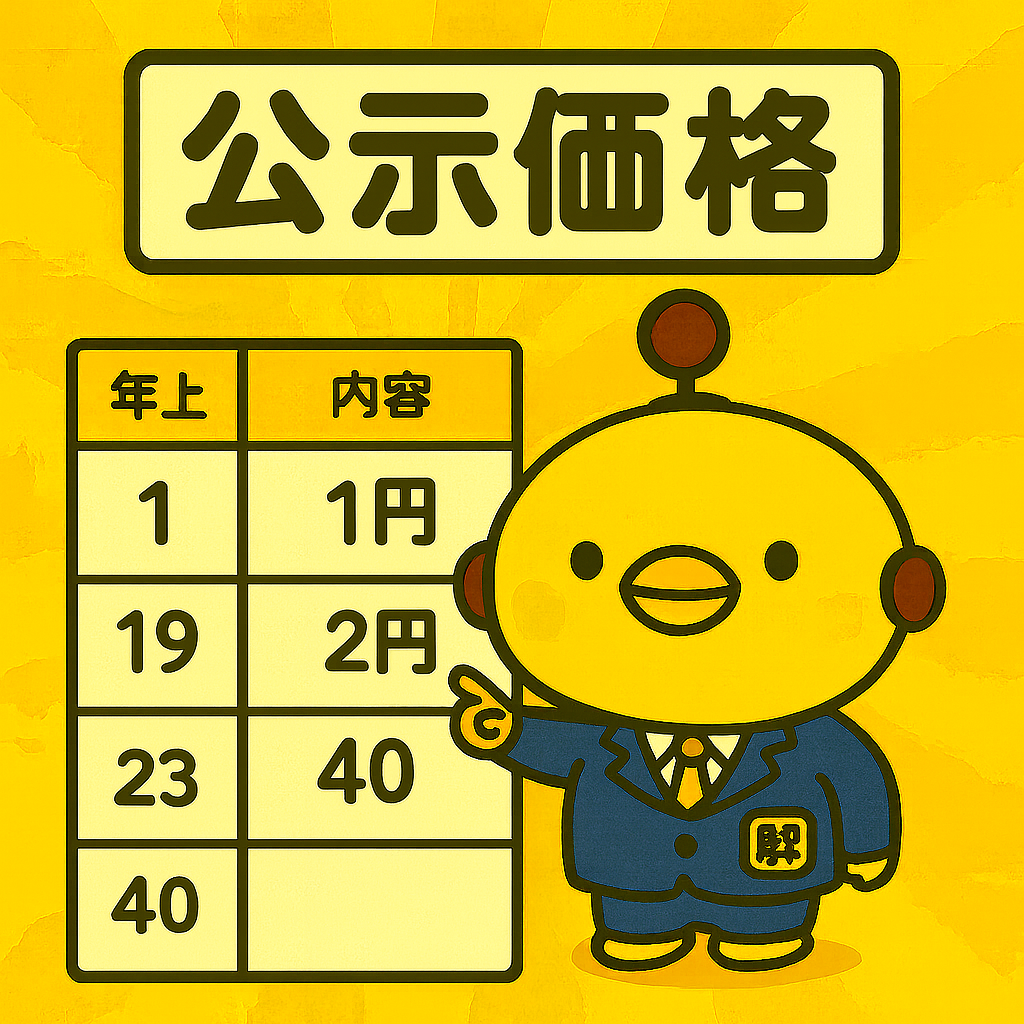 公示価格のイメージ