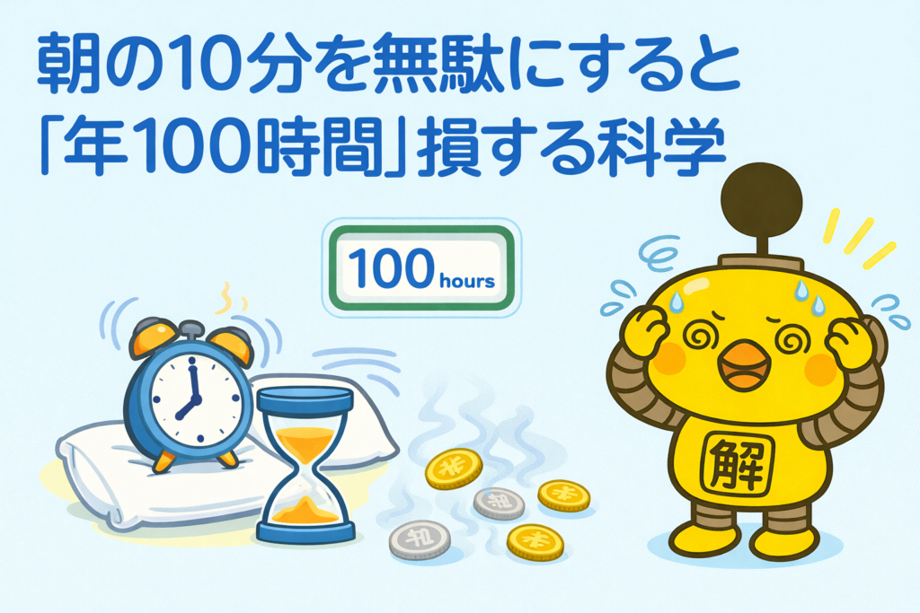 朝の10分を無駄にすると 「年100時間」損する科学 | 解決.com