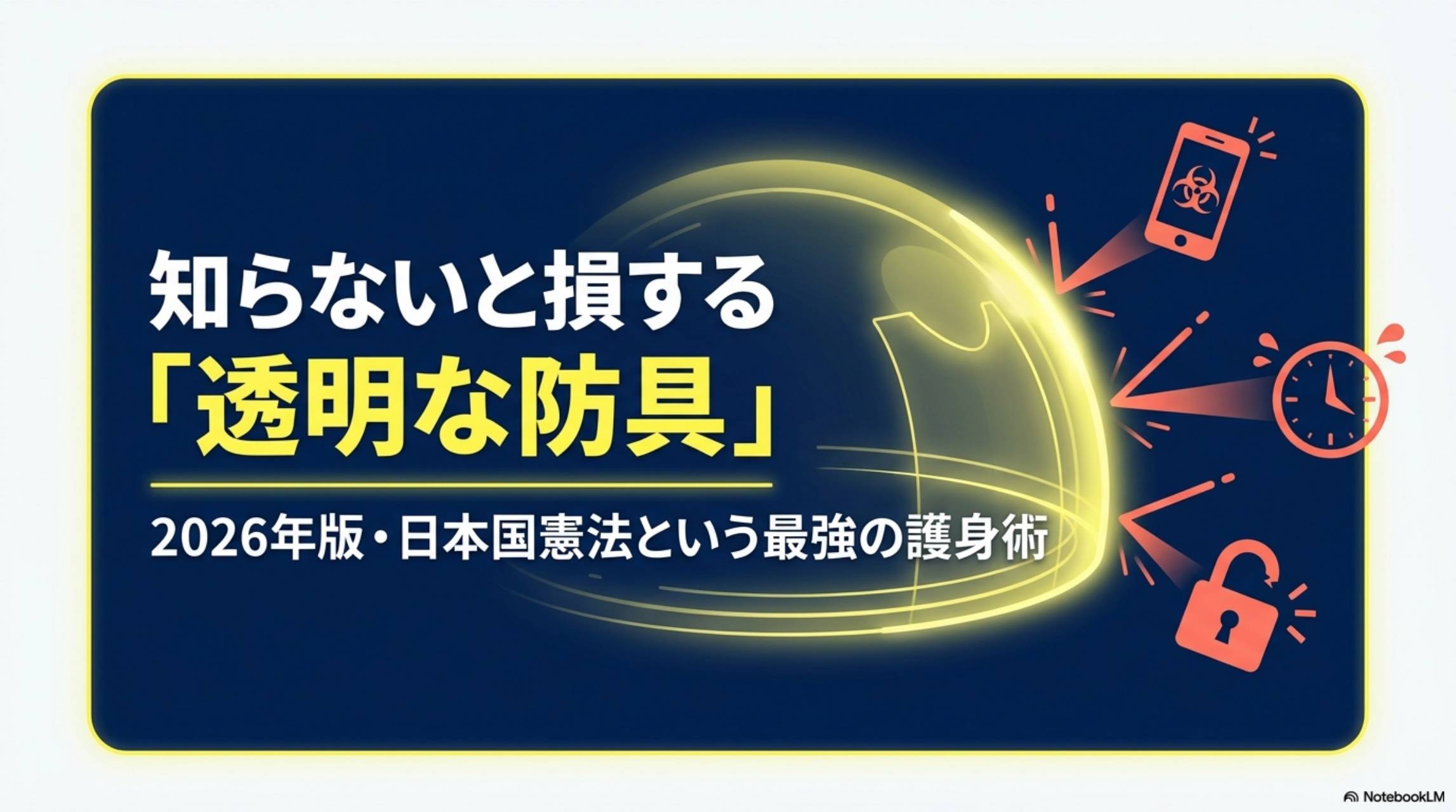 知らないと損する「透明な防具」2026年版・日本国憲法という最強の護身術