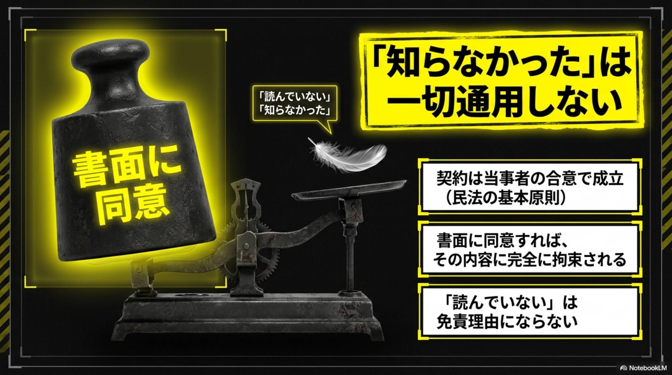 「知らなかった」は一切通用しない