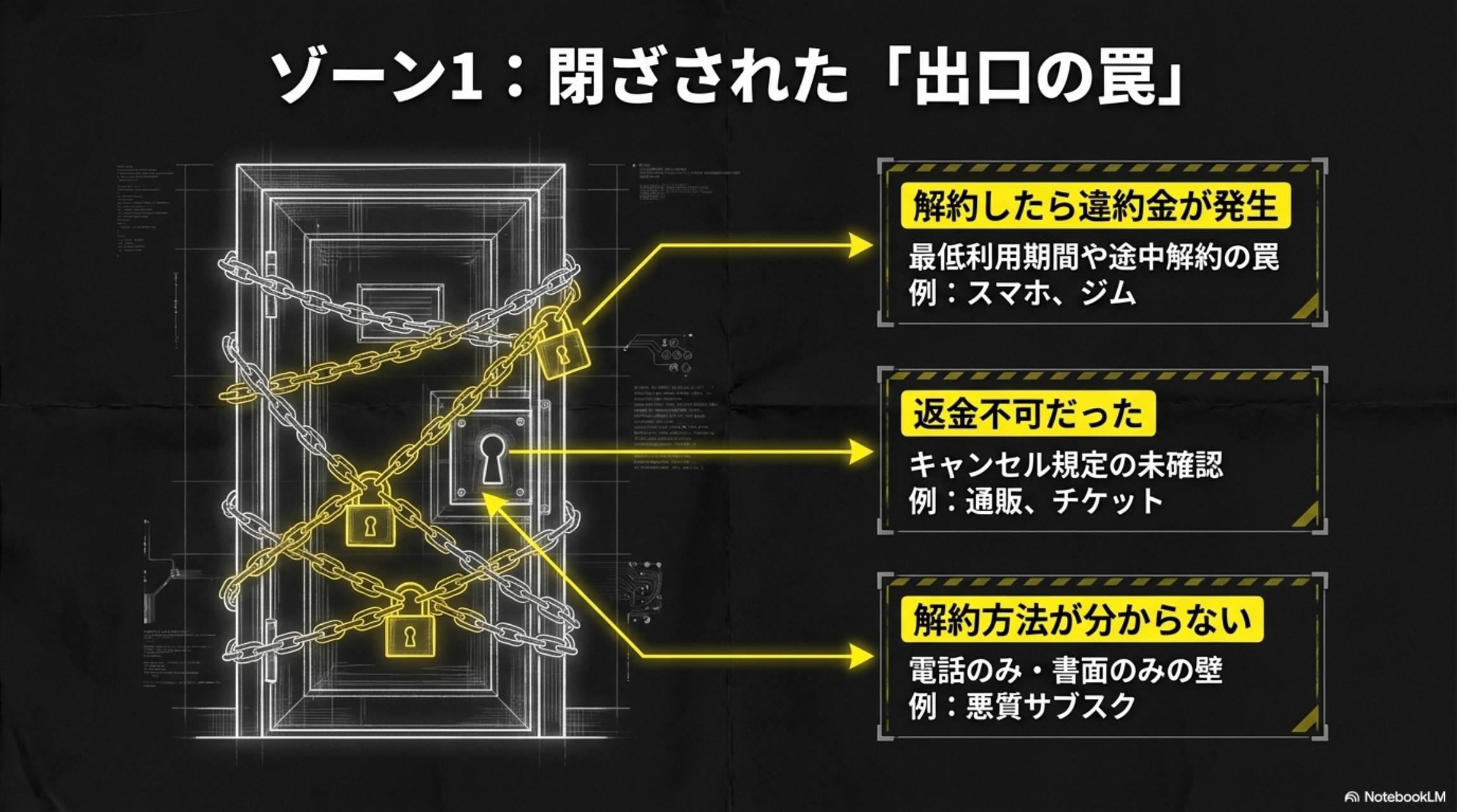 ゾーン1：閉ざされた「出口の罠」