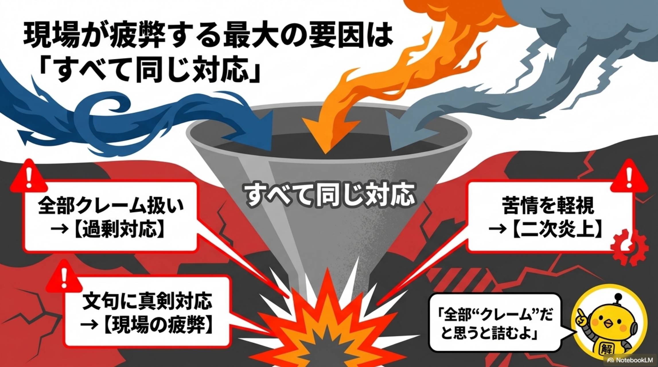 現場が疲弊する最大の要因は「すべて同じ対応」