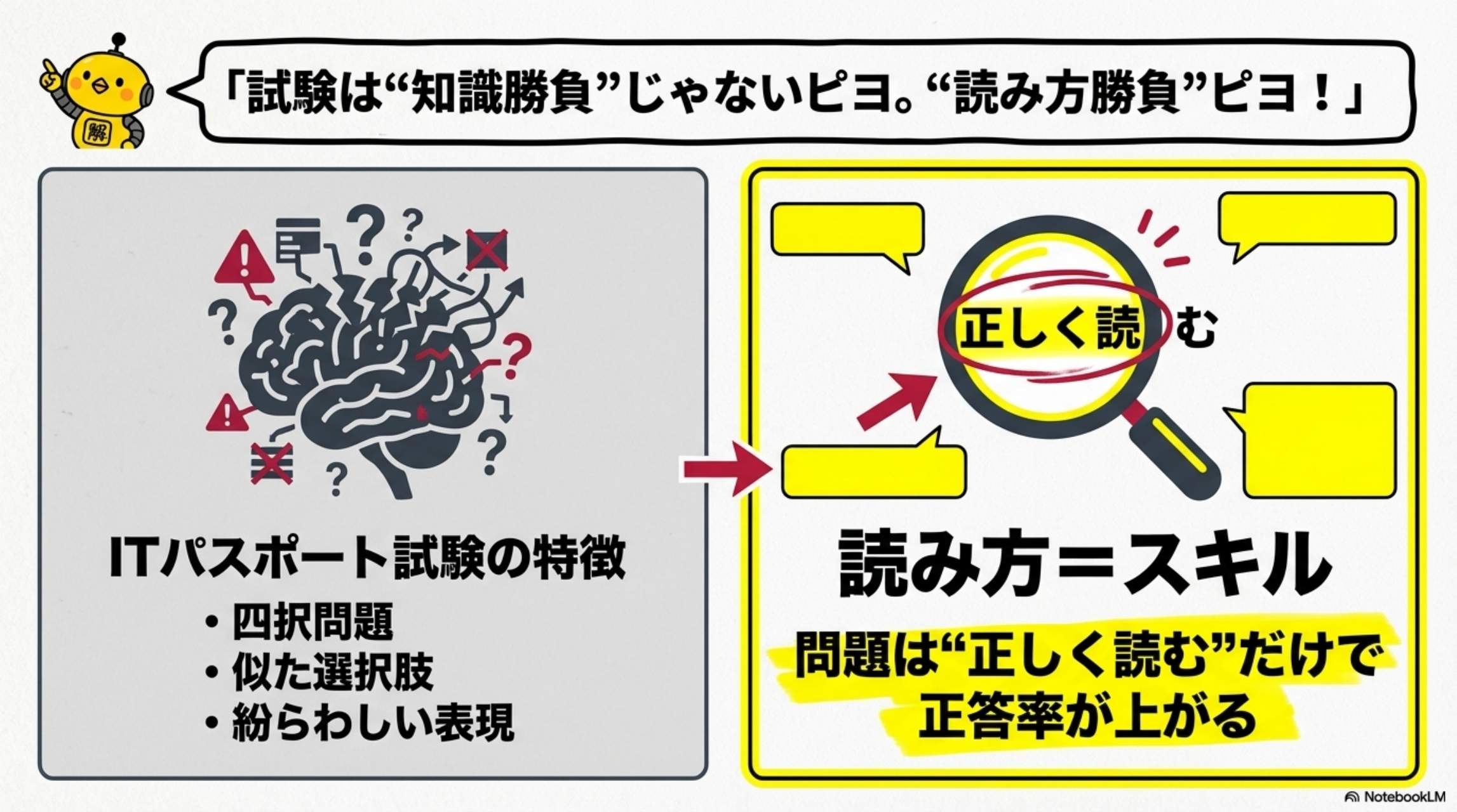 試験は知識勝負じゃない。読み方勝負