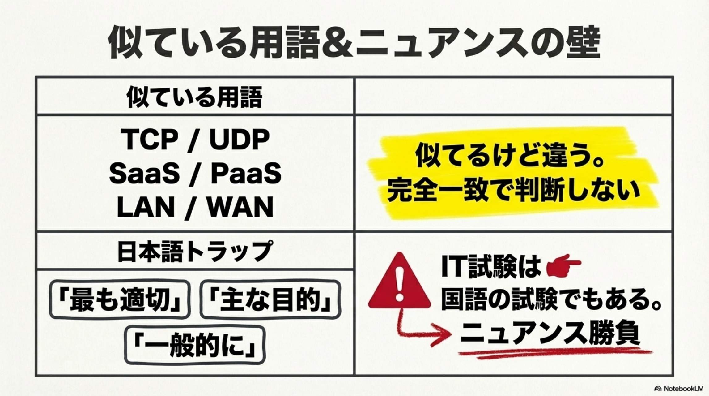 似ている用語とニュアンスの壁