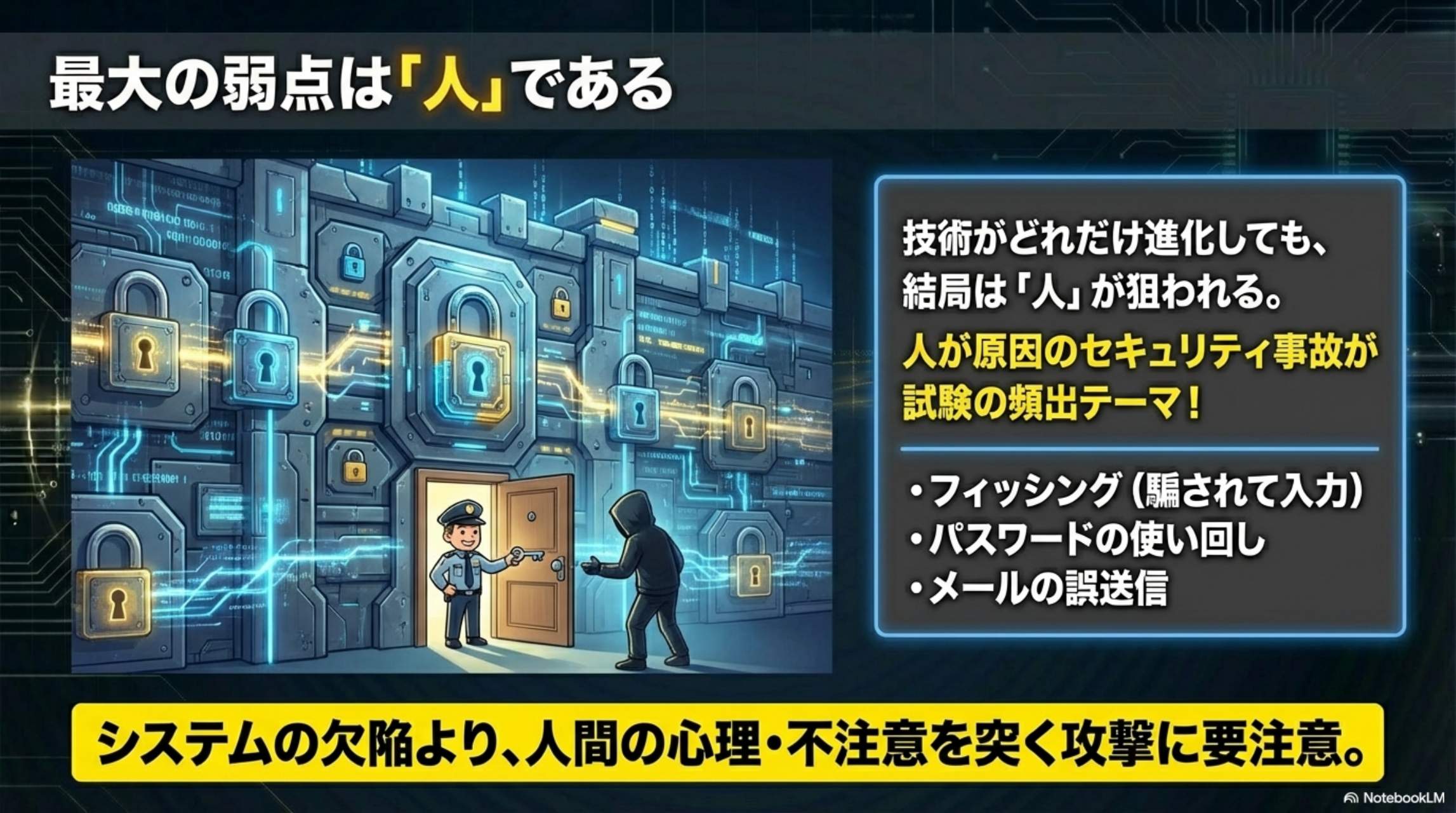 最大の弱点は人である