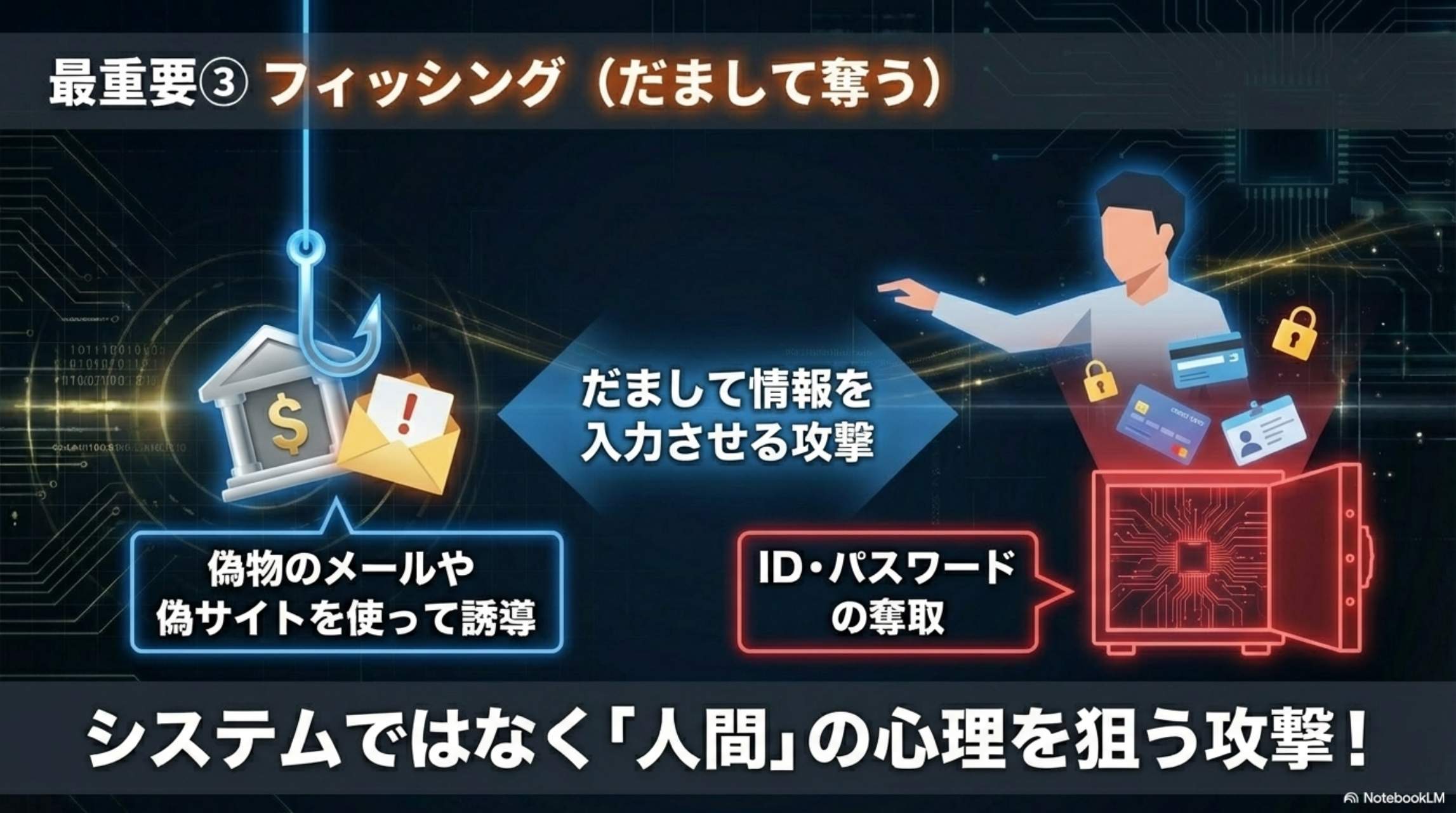 最重要③フィッシング（だまして奪う）