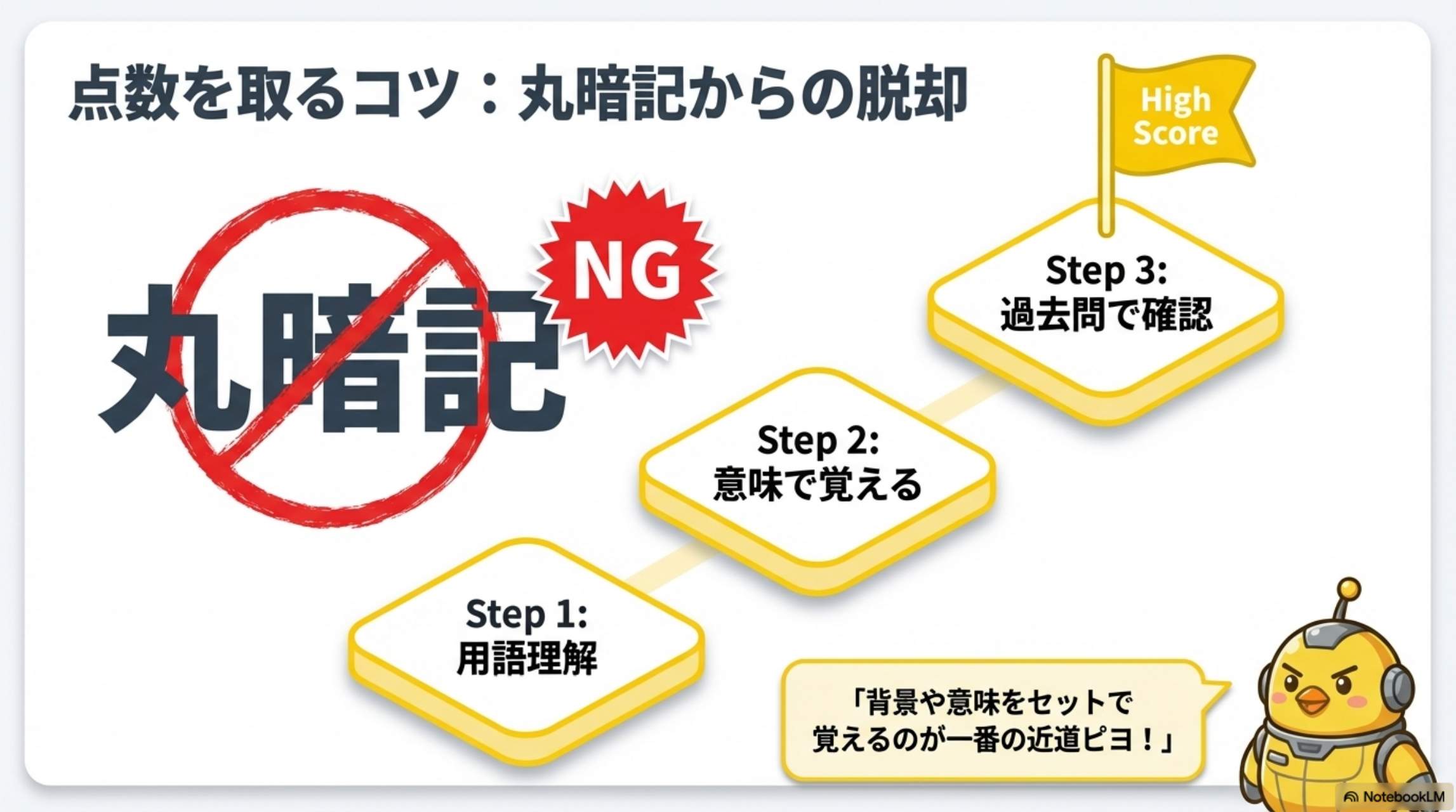 点数を取るコツ：丸暗記からの脱却