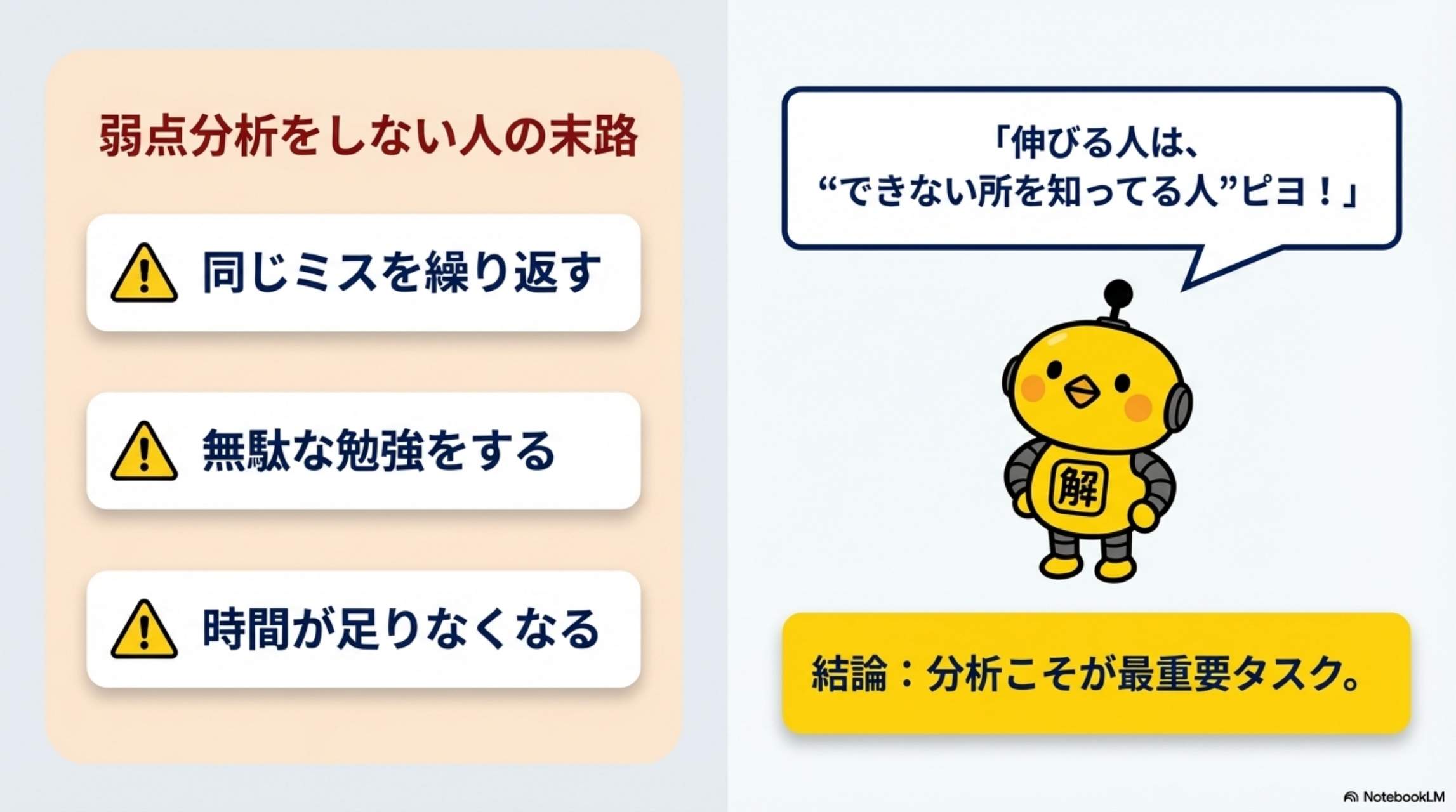 弱点分析をしない人の末路：同じミス・無駄な勉強・時間不足