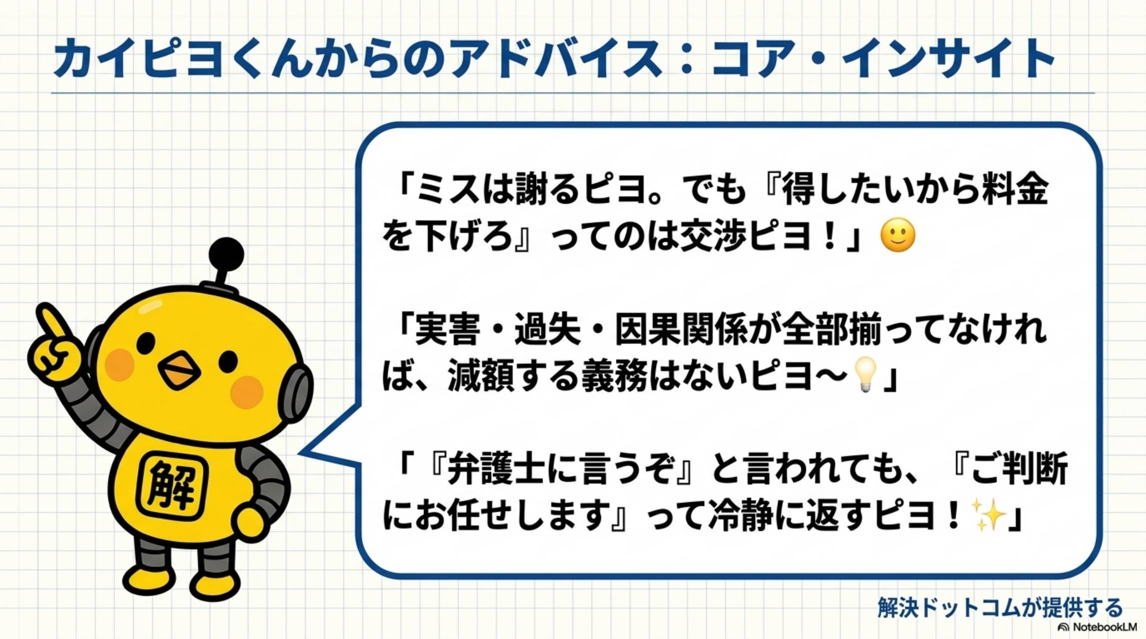 誠実タイプ・実害ありタイプの対応方針