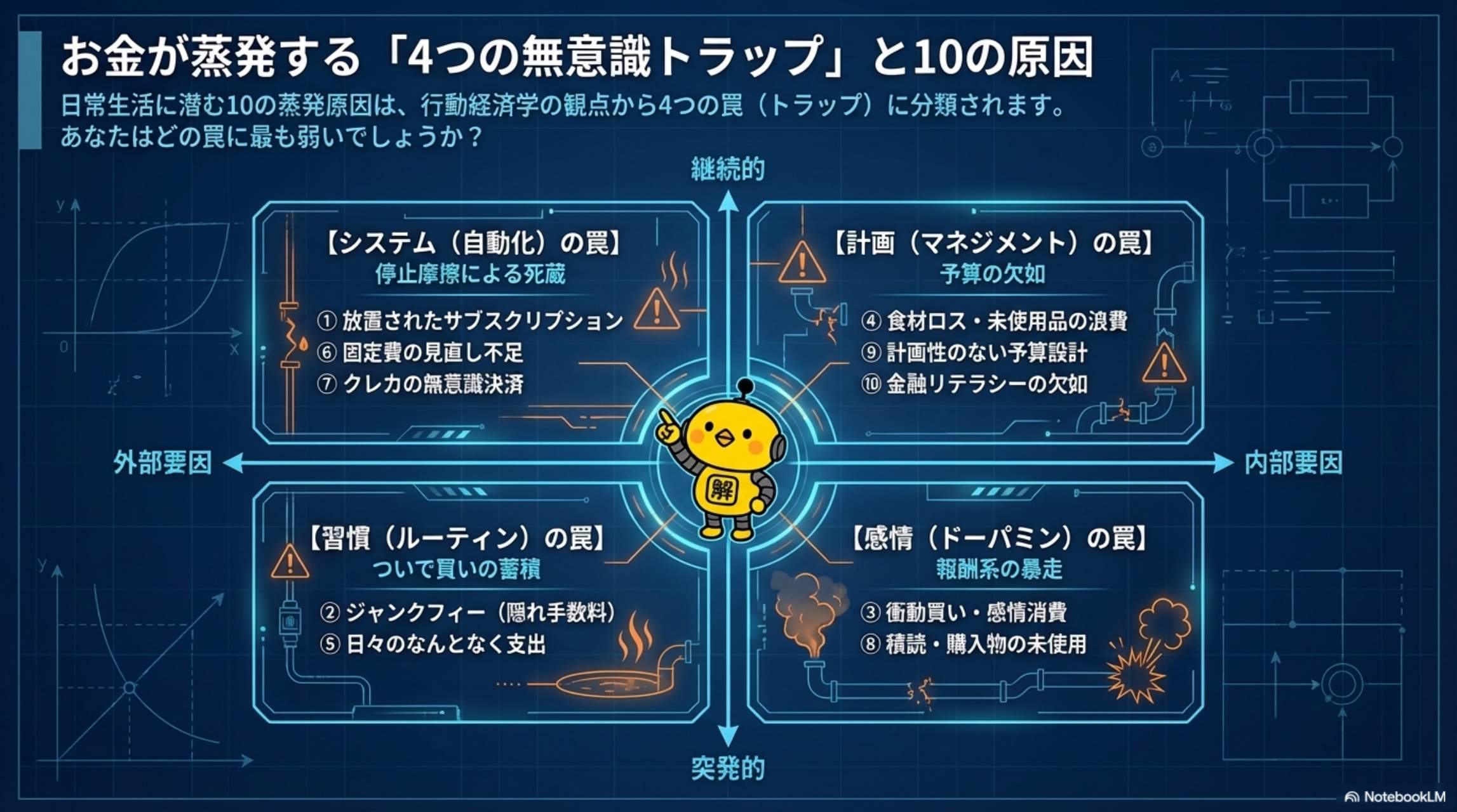 お金が蒸発する「4つの無意識トラップ」と10の原因 行動経済学の観点から4つの罠に分類