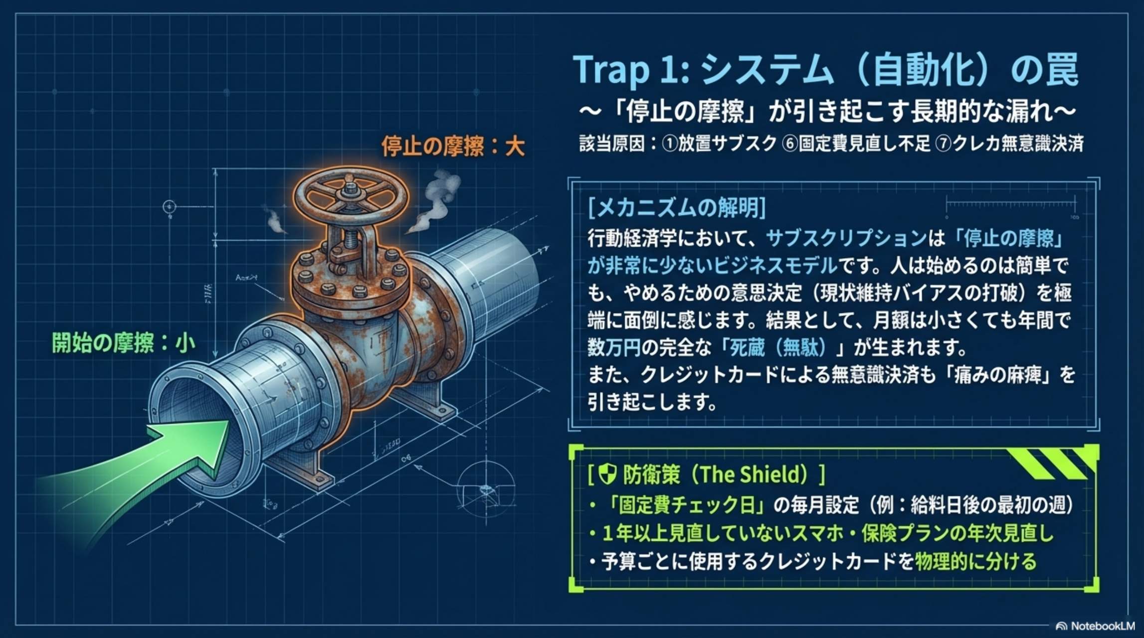 Trap 1: システム（自動化）の罠 〜「停止の摩擦」が引き起こす長期的な漏れ〜 防衛策The Shield