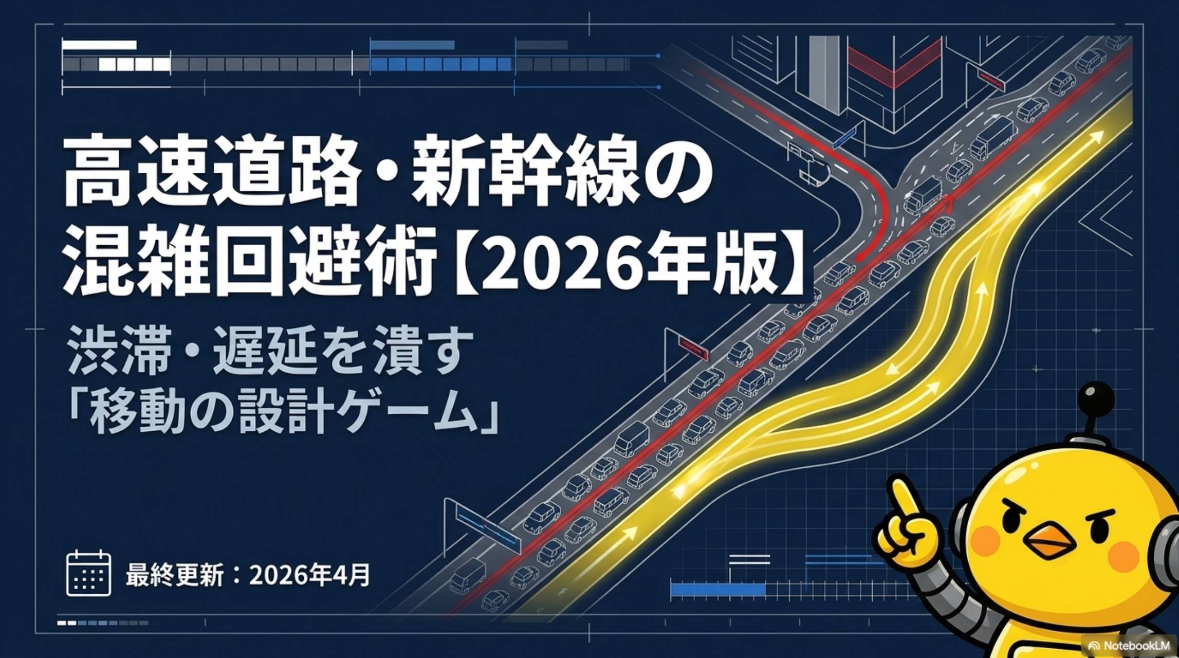 高速道路・新幹線の混雑回避術2026年版。渋滞・遅延を潰す移動の設計ゲーム。最終更新2026年4月