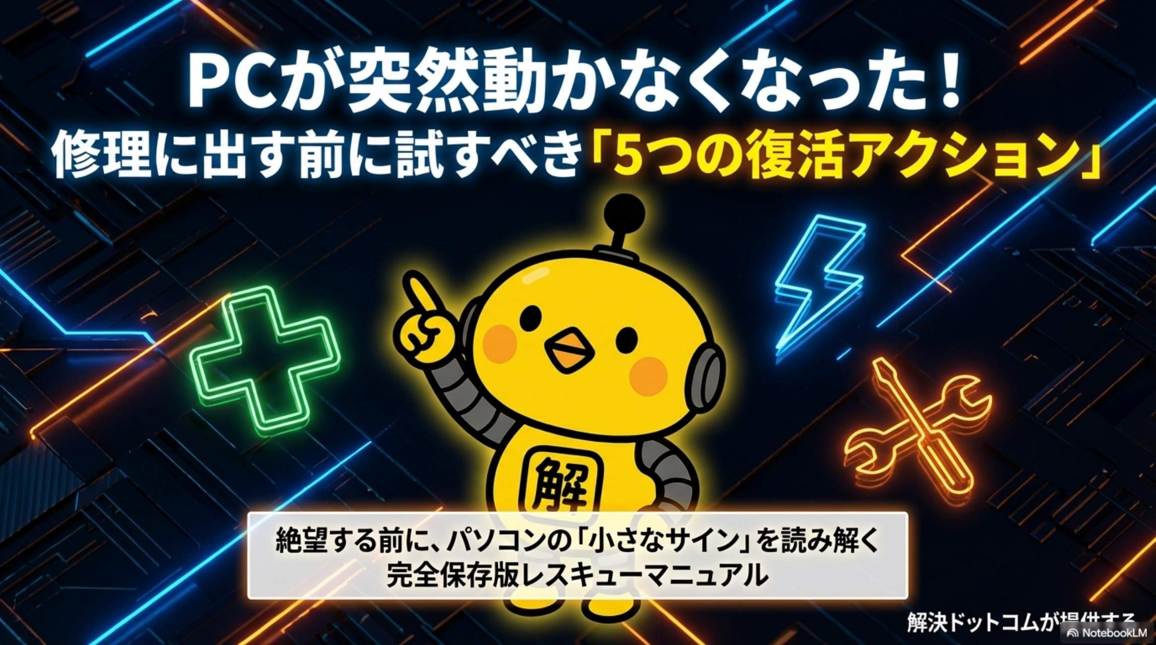 PCが突然動かなくなった！修理に出す前に試すべき5つの復活アクション