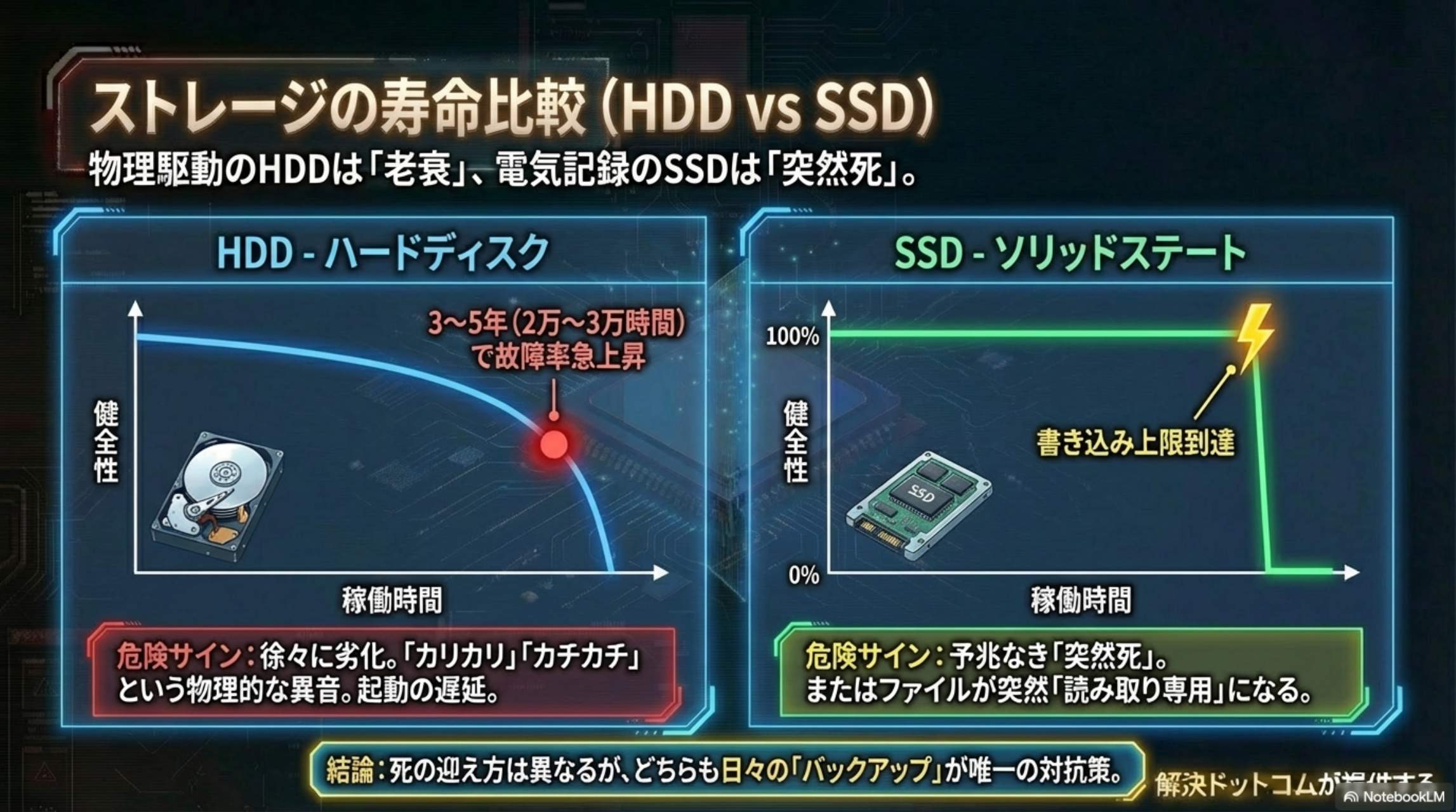HDD vs SSD 寿命比較