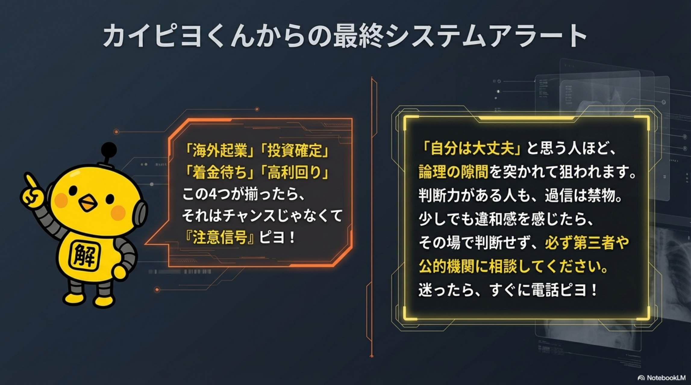 詐欺の時系列パターン：信頼構築、特別機会の提示、緊急性の演出、送金後の展開