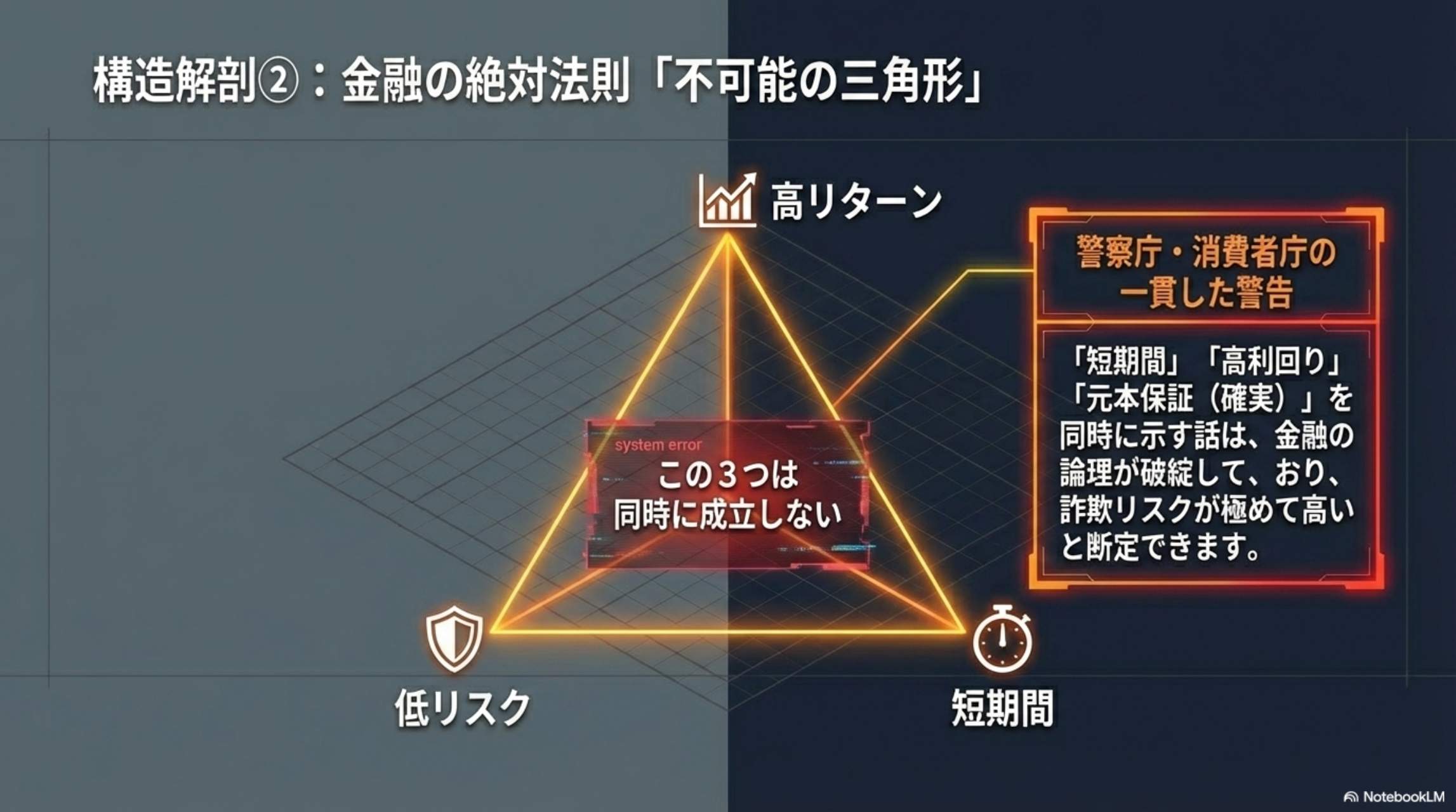 危険ポイント1：正規の投資が確定しているなら個人に高条件で頼む必要はない