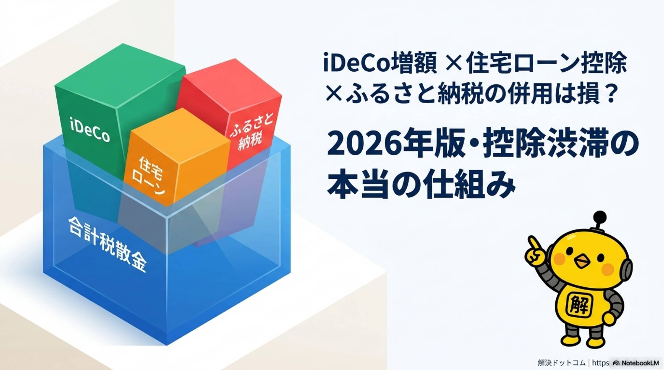 iDeCo増額×住宅ローン控除×ふるさと納税の併用は損？2026年版・控除渋滞の本当の仕組み｜解決ドットコム