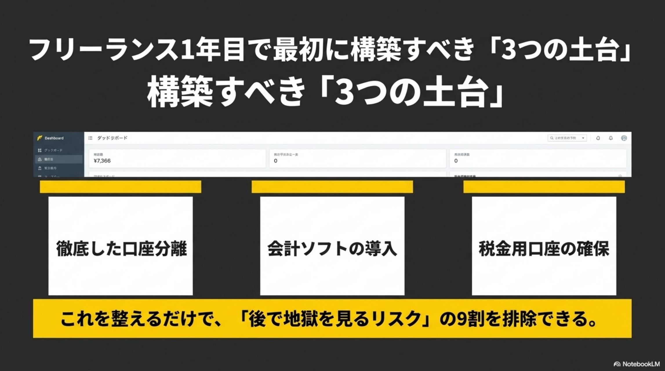 最初に構築すべき3つの土台