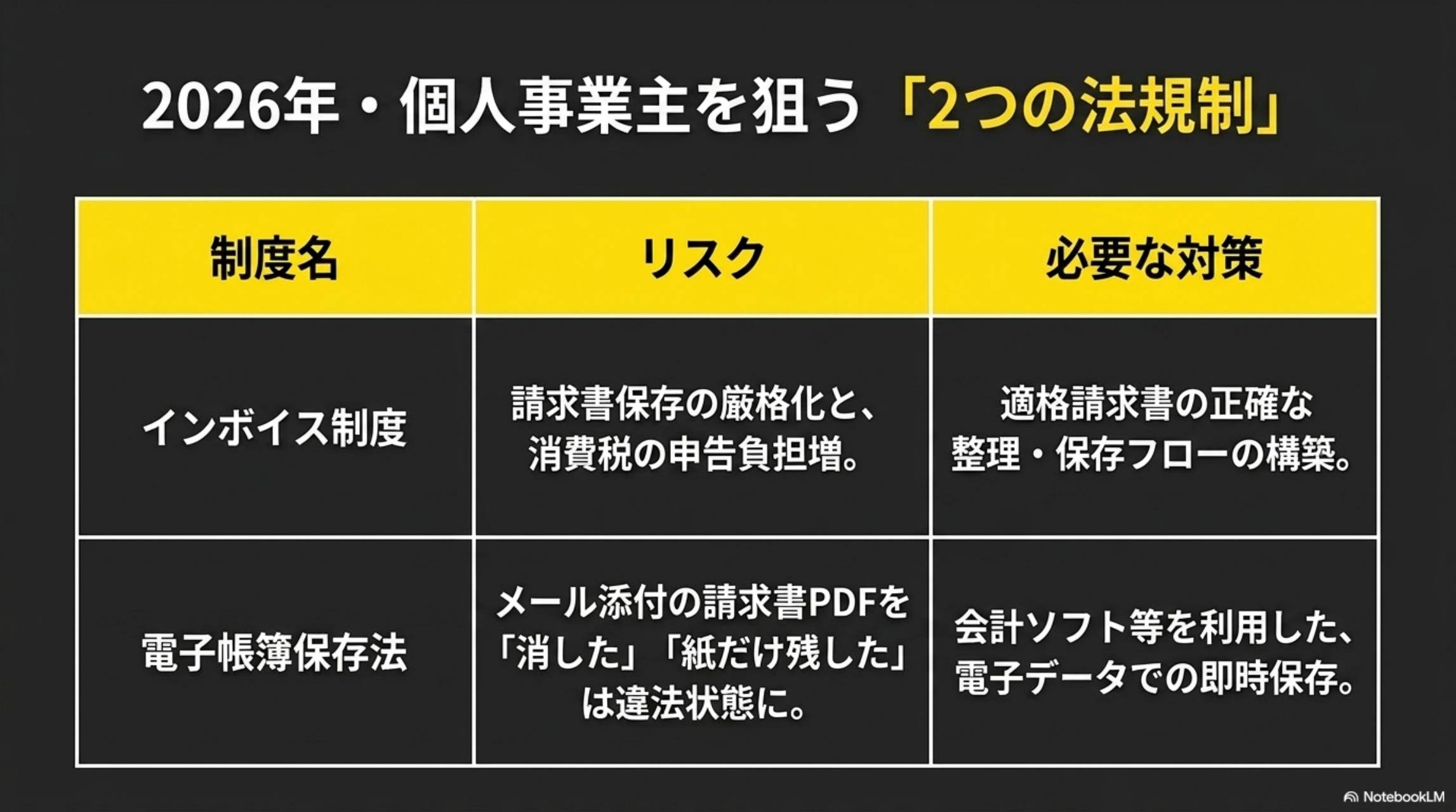 2026年個人事業主を狙う2つの法規制