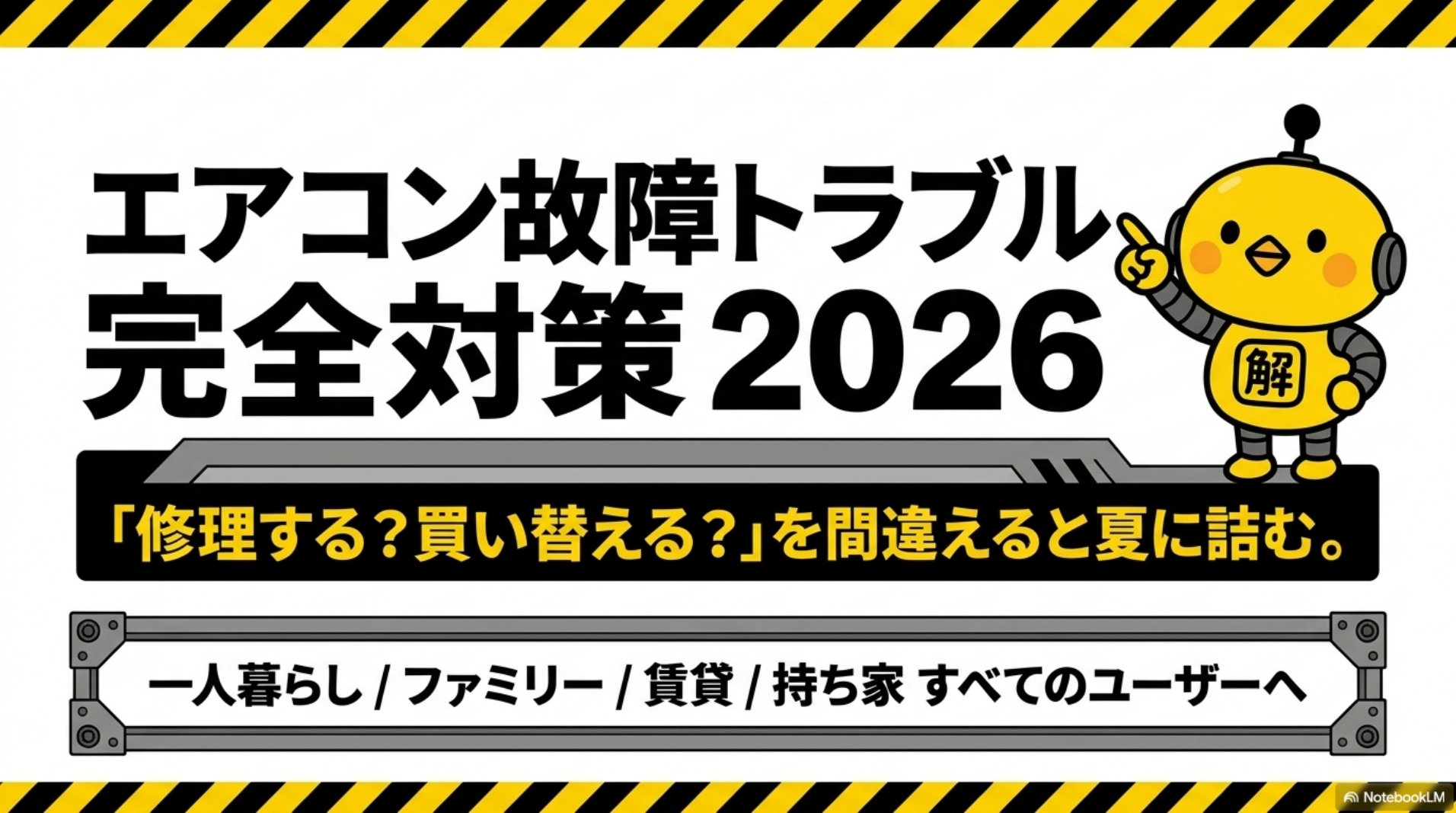 エアコン故障トラブル完全対策2026・修理する買い替えるを間違えると夏に詰む