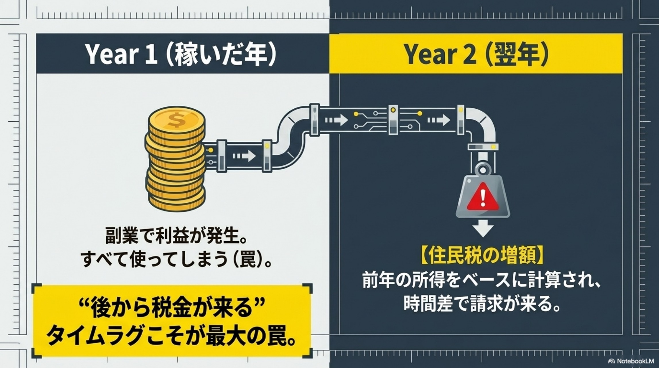 稼いだ年の翌年に住民税の請求が来るタイムラグこそ最大の罠