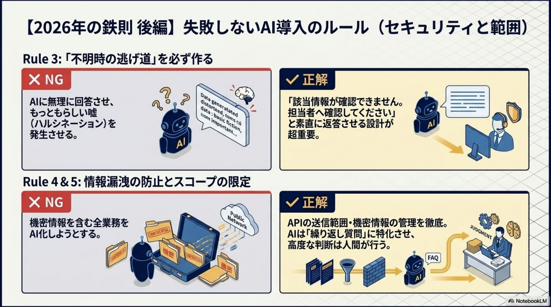 2026年の鉄則後編・不明時の逃げ道と情報漏洩の防止とスコープの限定