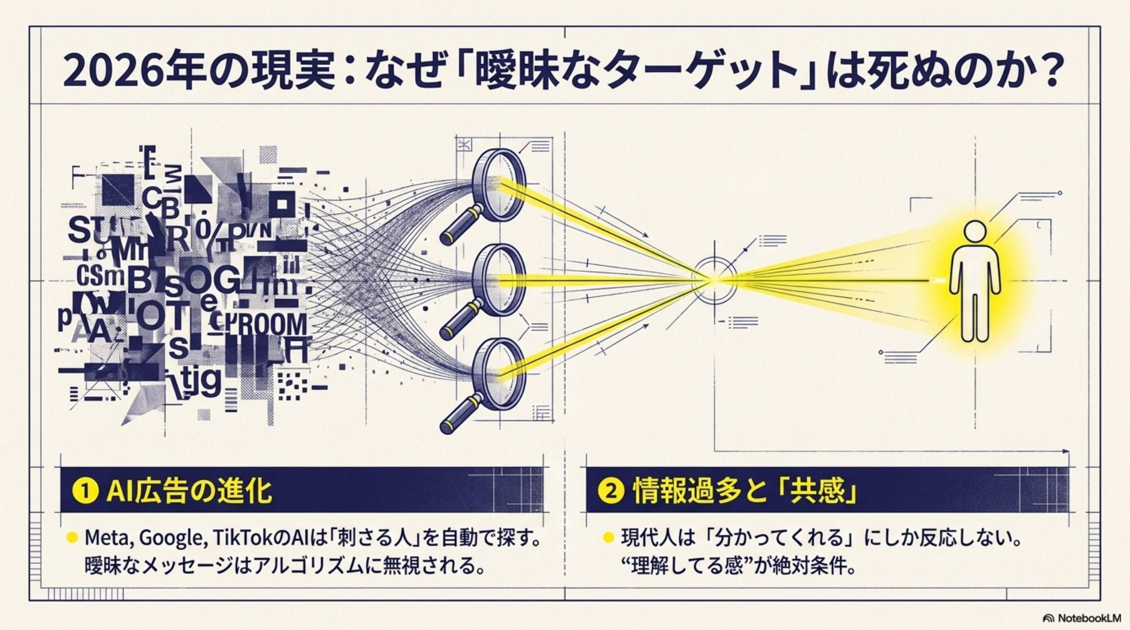 2026年の現実 なぜ曖昧なターゲットは死ぬのか AI広告の進化と情報過多と共感