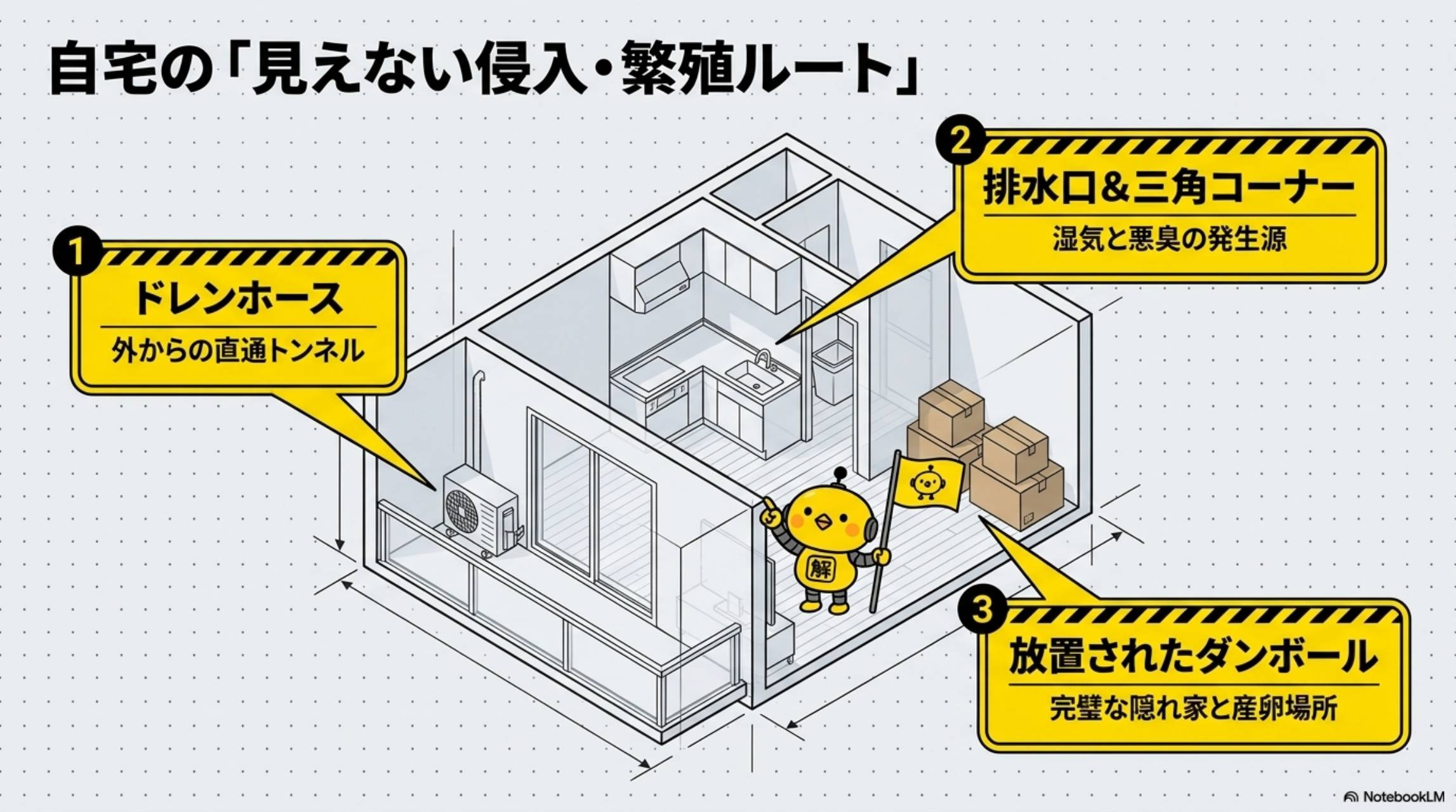 自宅の見えない侵入・繁殖ルート