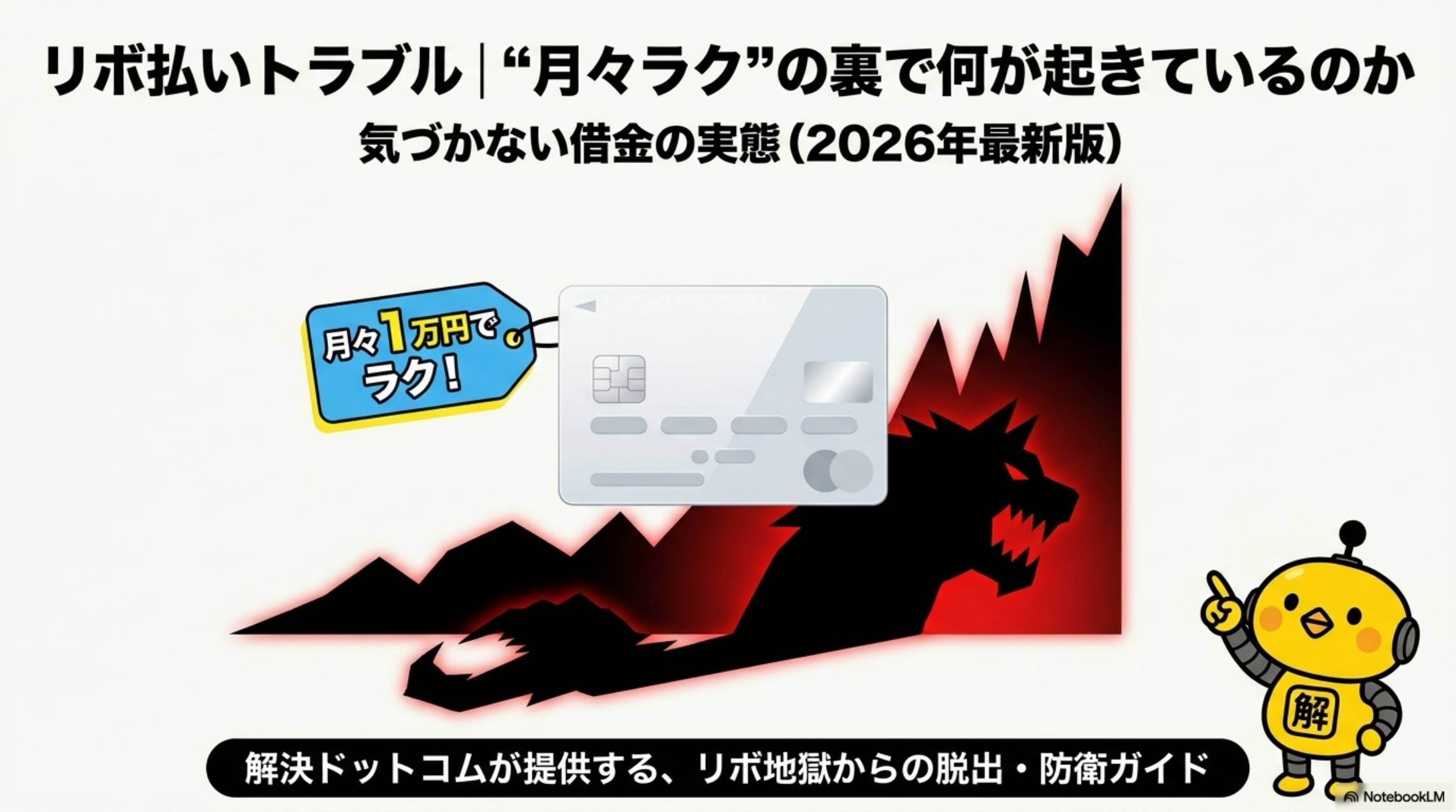 リボ払いトラブル｜月々ラクの裏で何が起きているのか 気づかない借金の実態2026年最新版｜解決ドットコム