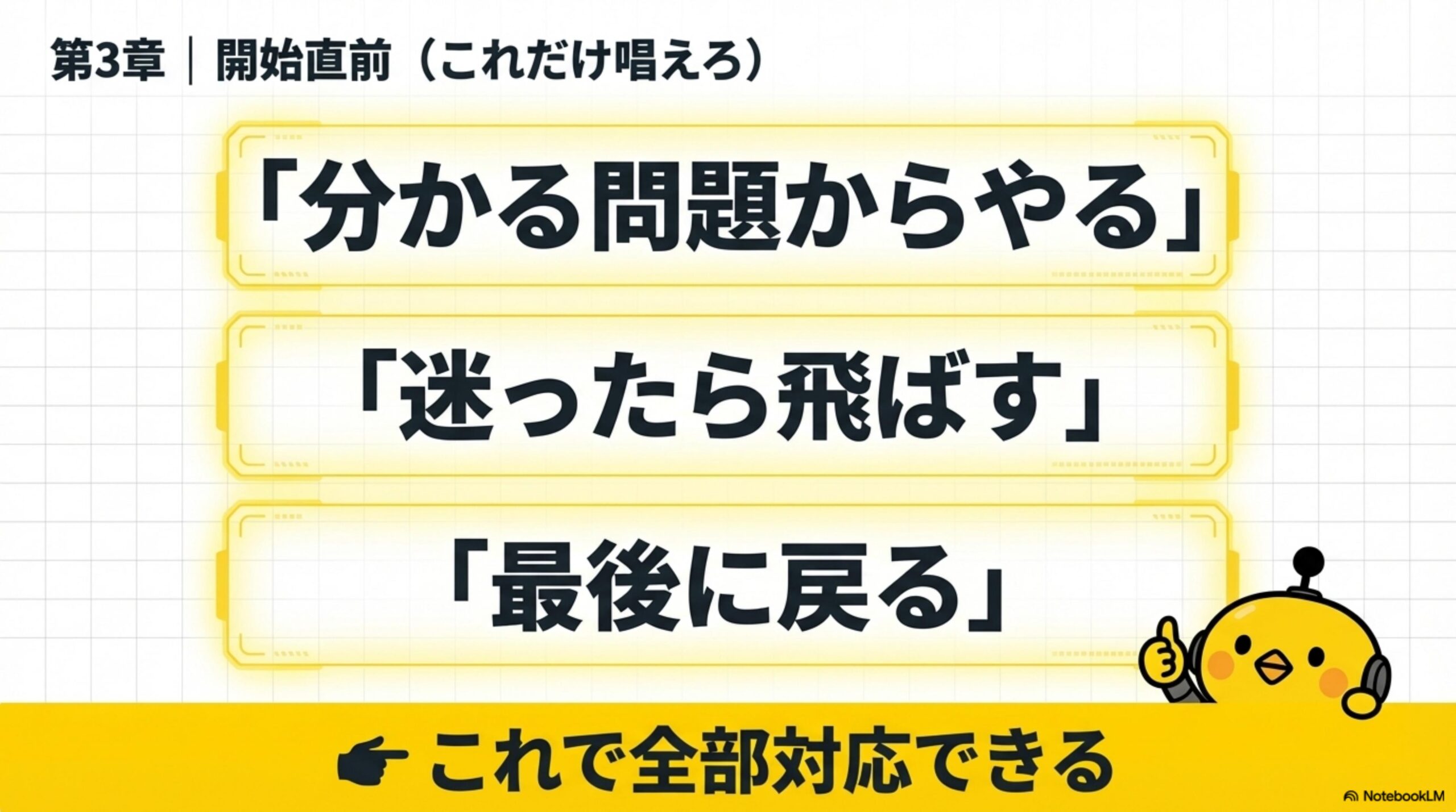 開始直前 これだけ唱えろ スライド
