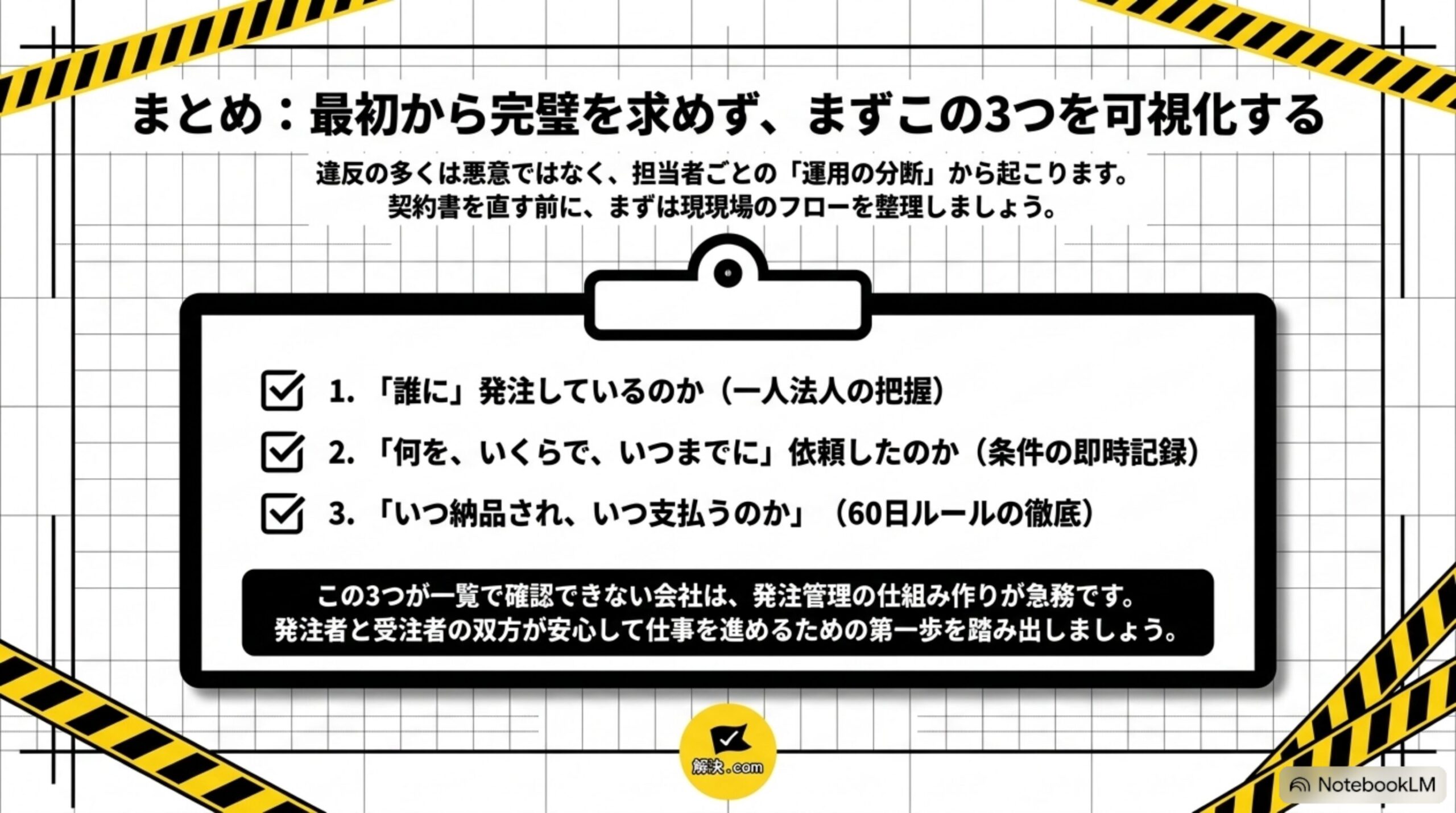 まとめ：最初から完璧を求めず、まず誰に・何を・いつ支払うかの3つを可視化する