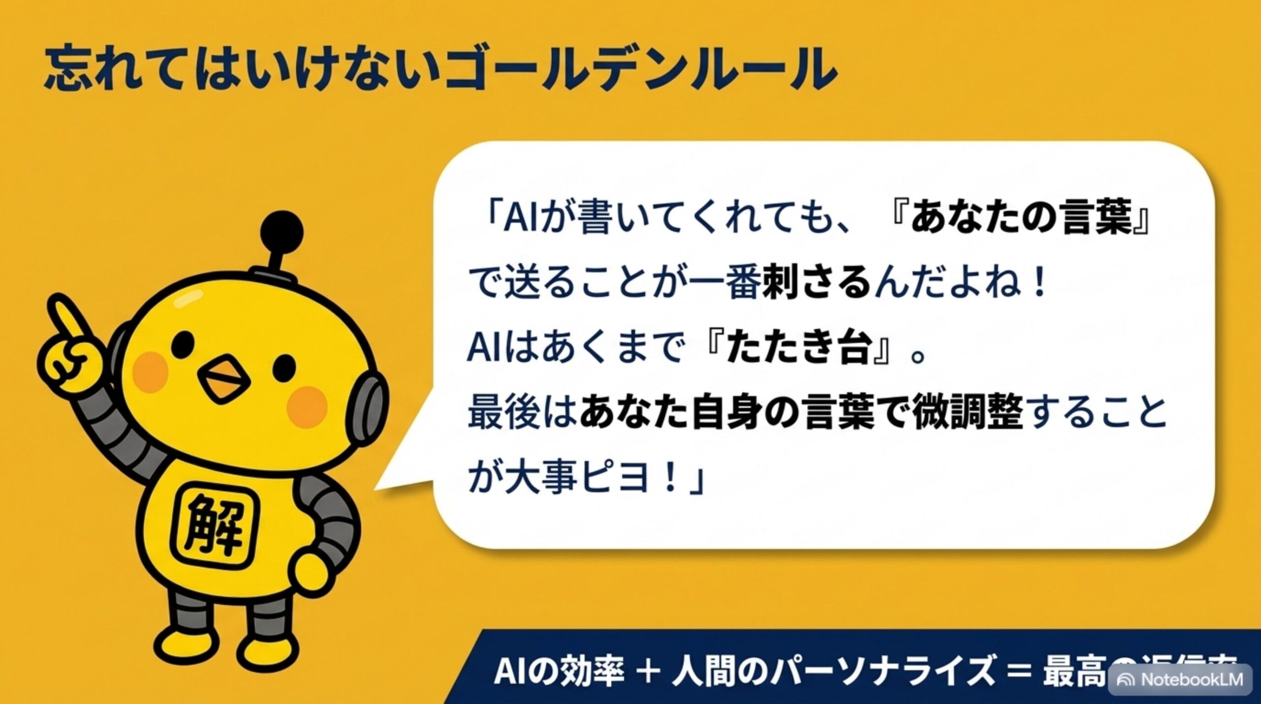 AI生成文を自分の言葉で微調整する人間レビューのゴールデンルール