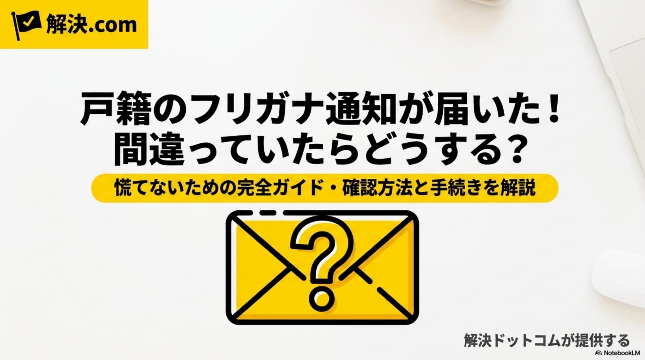 戸籍のフリガナ通知が届いた！間違っていたらどうする？慌てないための完全ガイド・確認方法と手続きを解説｜解決.com
