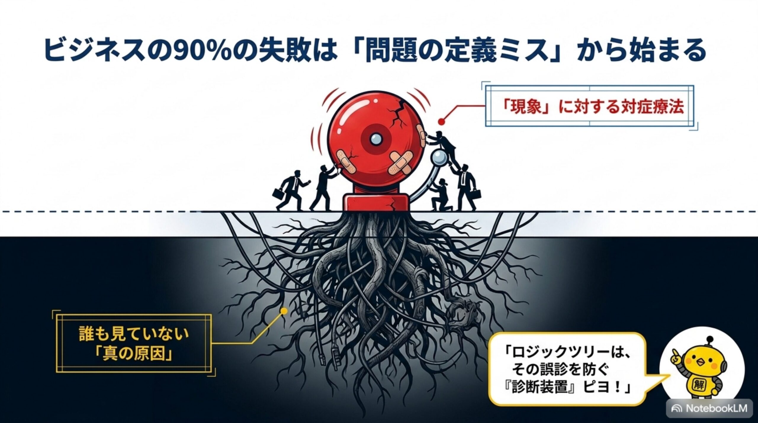 ビジネスの失敗を生む問題定義ミスと真の原因を見つけるロジックツリー