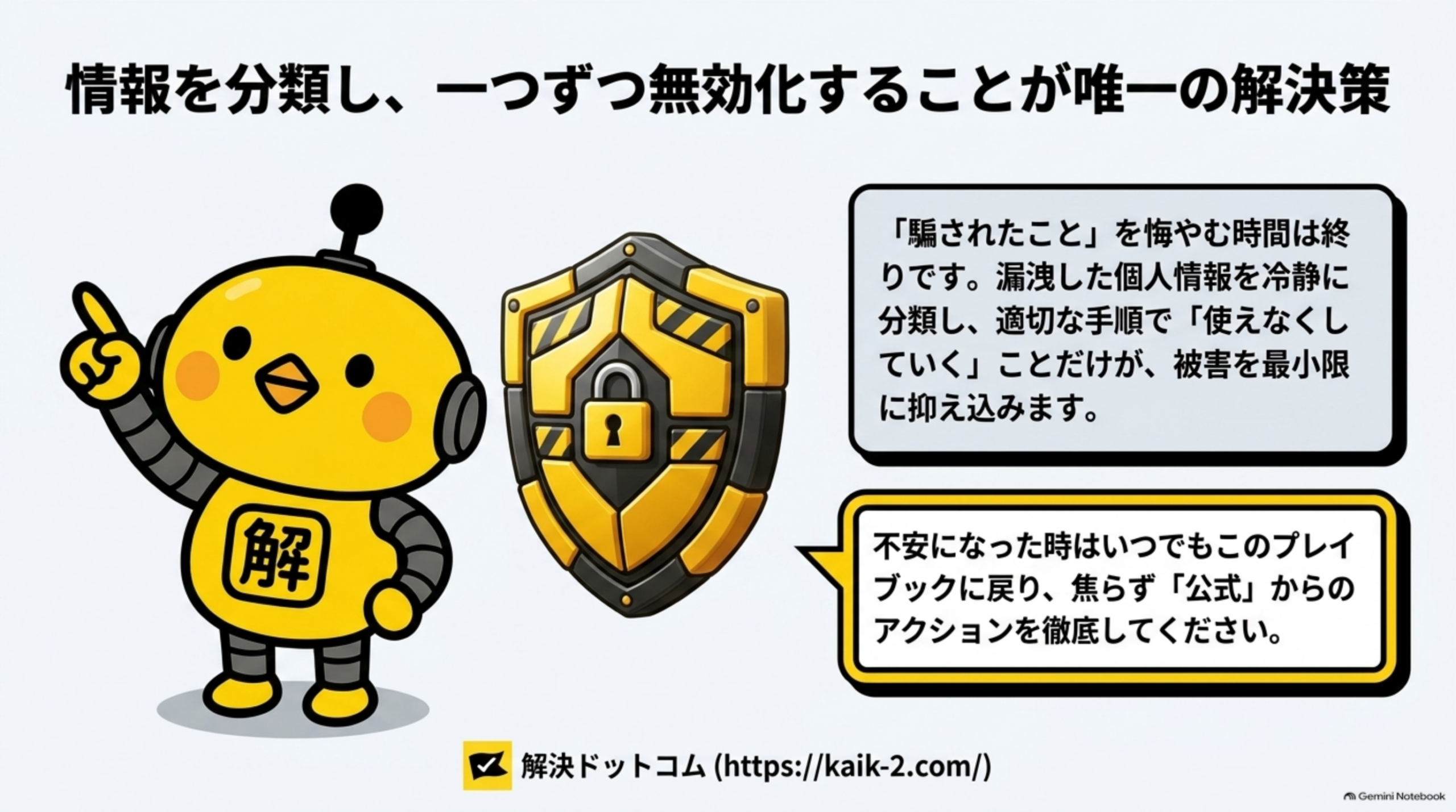 情報を分類し一つずつ無効化することが唯一の解決策