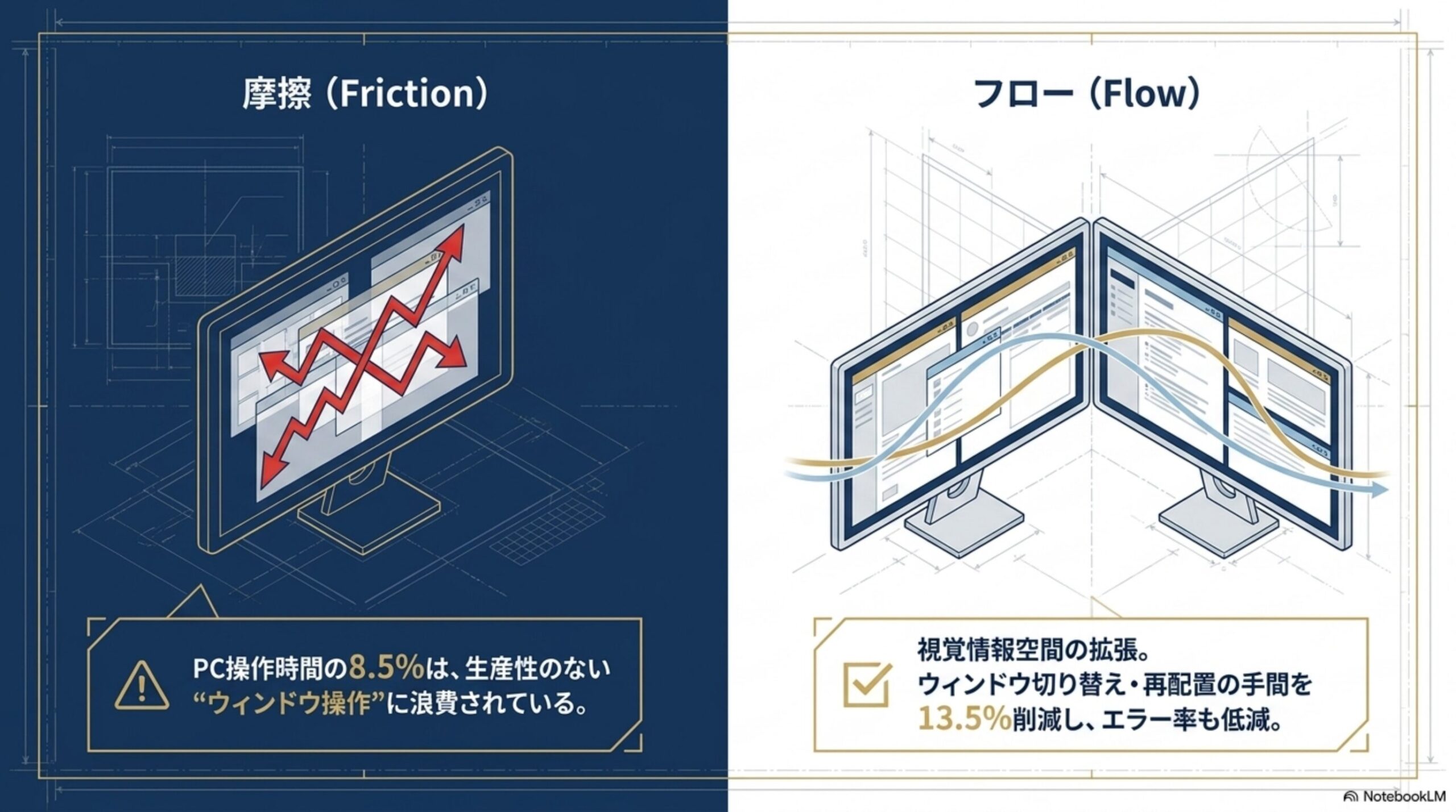 デュアルモニターの生産性向上を示すエビデンス