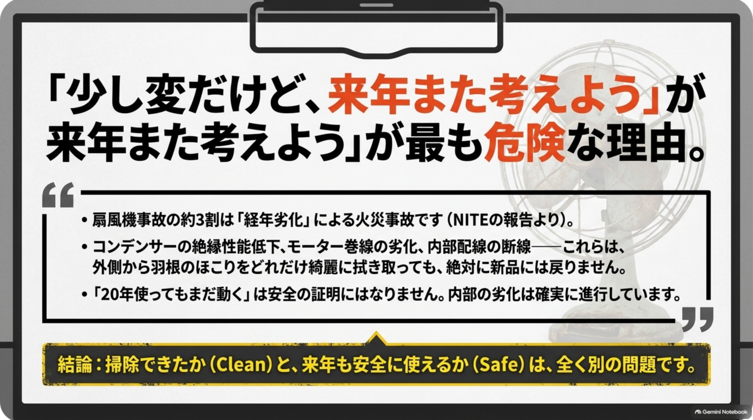 少し変だけど来年また考えようが最も危険な理由